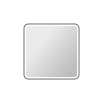 36 Round LED Front and Backlit Wall Mirror in Black