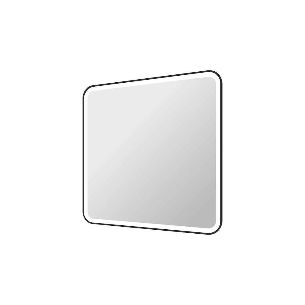 36 Round LED Front and Backlit Wall Mirror in Black