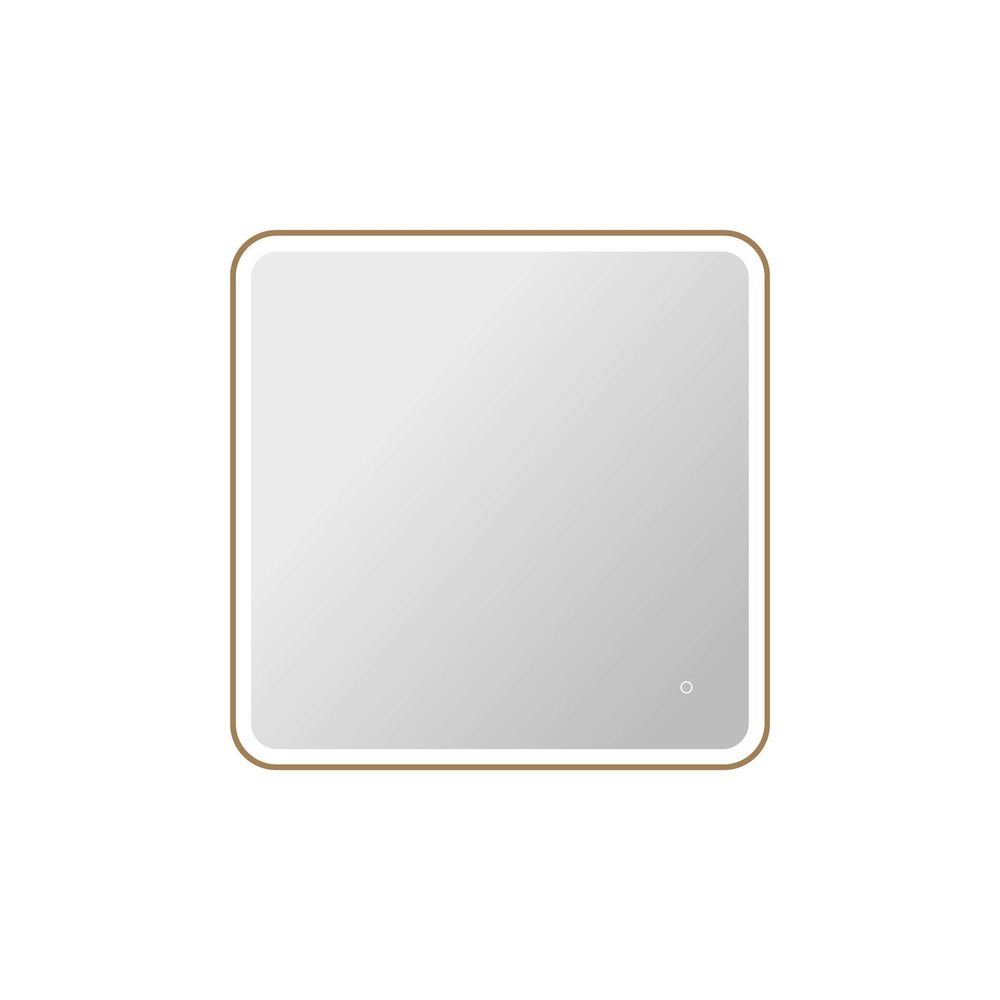 36 Round LED Front and Backlit Wall Mirror in Satin Gold