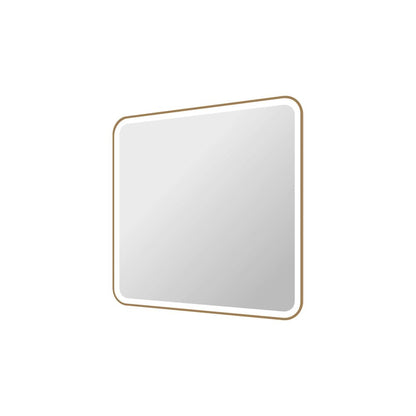 36 Round LED Front and Backlit Wall Mirror in Satin Gold