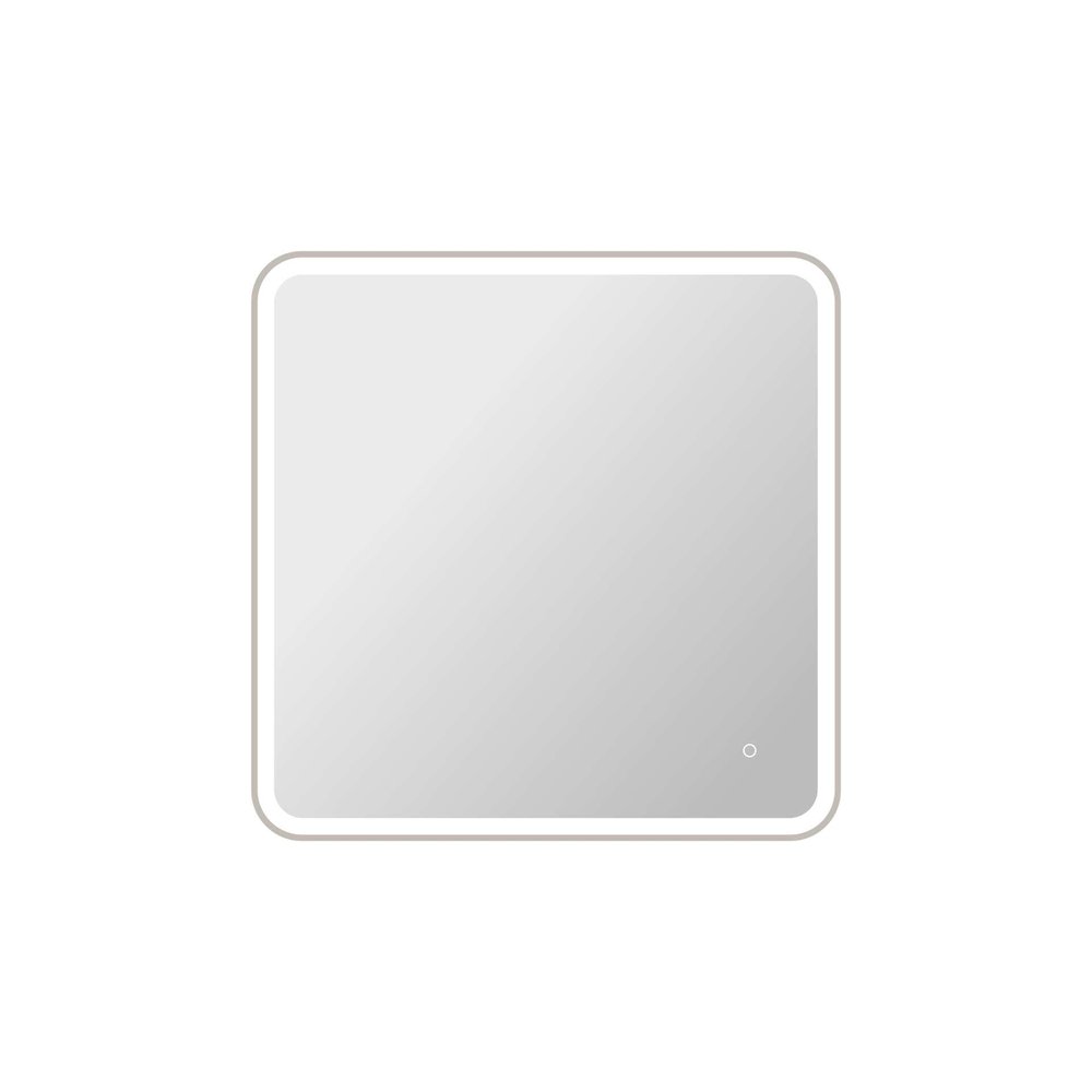 36 Round LED Front and Backlit Wall Mirror in Silver