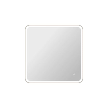 36 Round LED Front and Backlit Wall Mirror in Silver