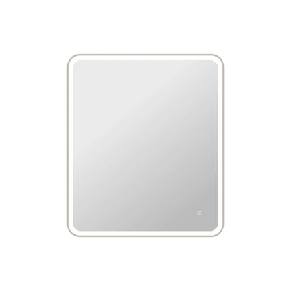 42 Round LED Front and Backlit Wall Mirror in Silver