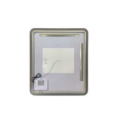 42 Round LED Front and Backlit Wall Mirror in Silver