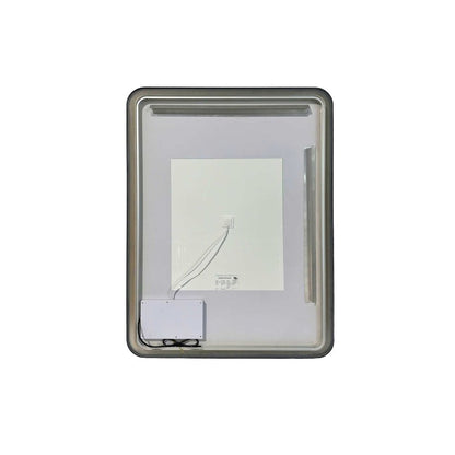 48 Round LED Front and Backlit Wall Mirror in Black