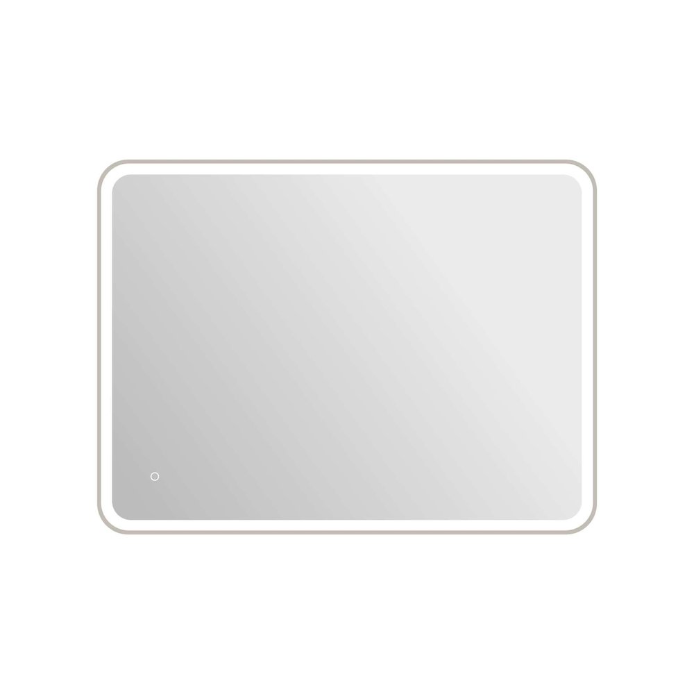 48 Round LED Front and Backlit Wall Mirror in Silver