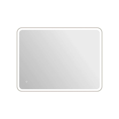 48 Round LED Front and Backlit Wall Mirror in Silver