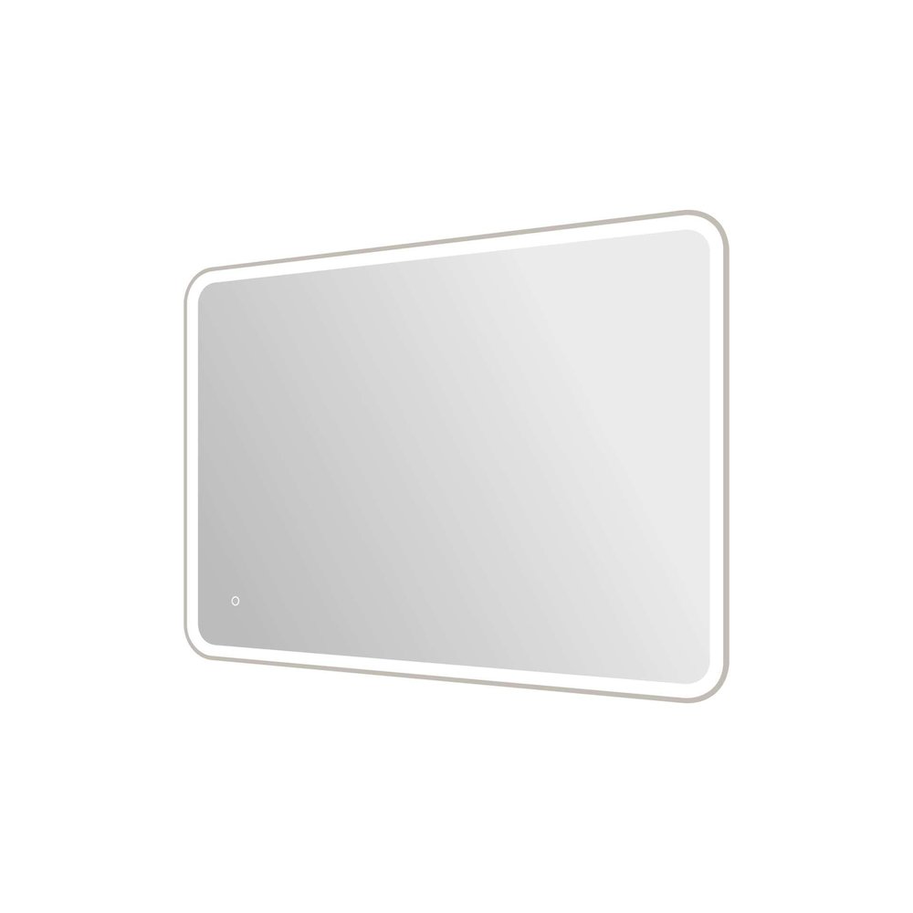 48 Round LED Front and Backlit Wall Mirror in Silver