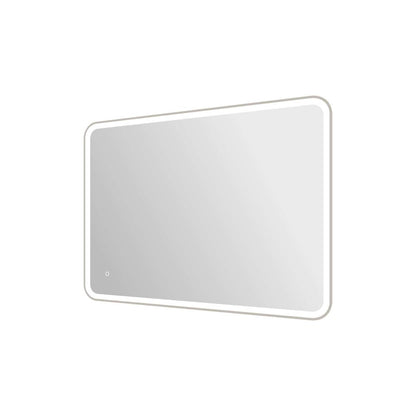 48 Round LED Front and Backlit Wall Mirror in Silver