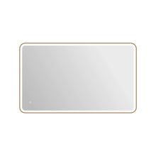 60 Round LED Front and Backlit Wall Mirror in Satin Gold
