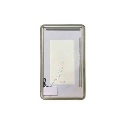 60 Round LED Front and Backlit Wall Mirror in Satin Gold
