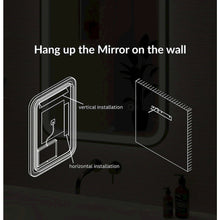 60 Round LED Front and Backlit Wall Mirror in Silver