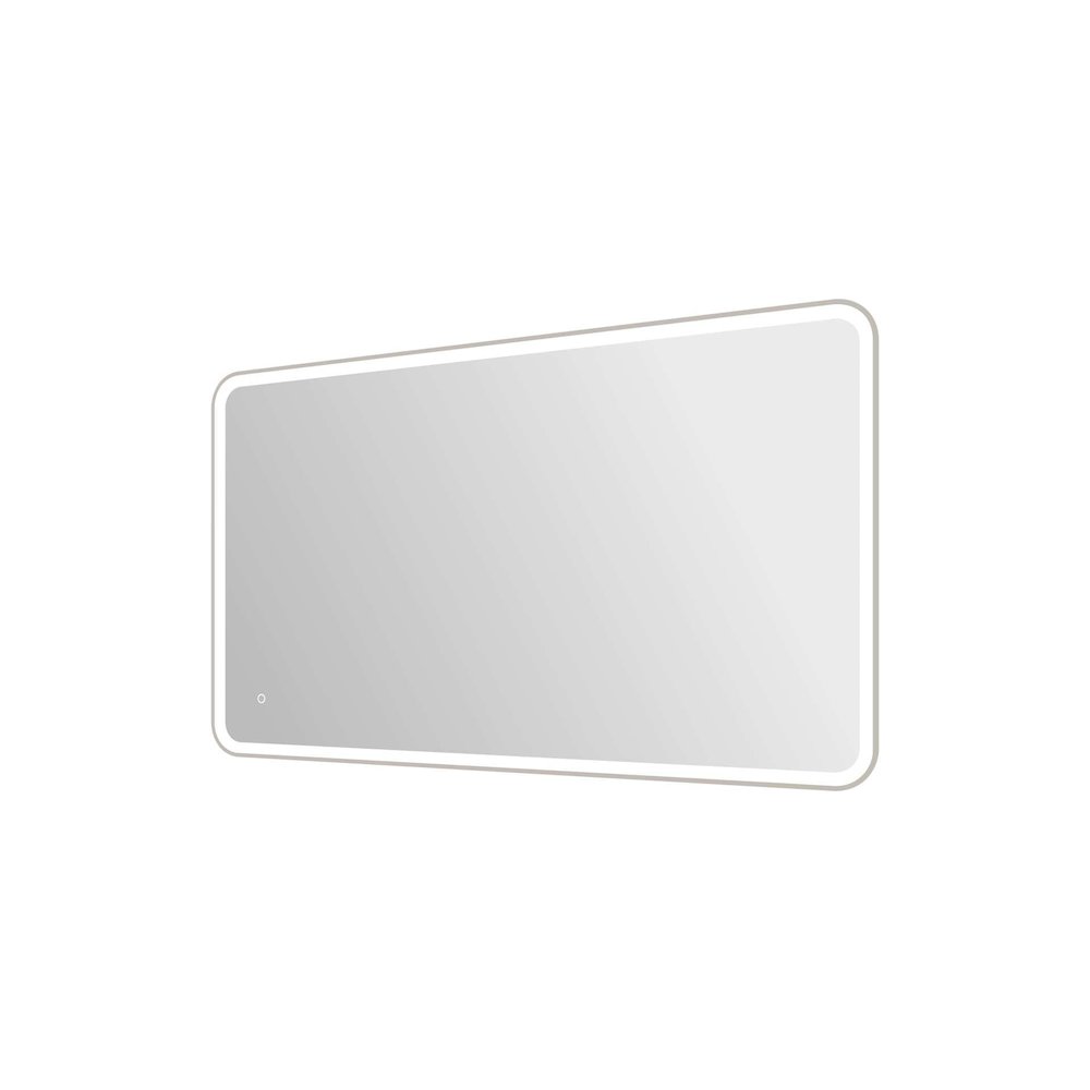 60 Round LED Front and Backlit Wall Mirror in Silver