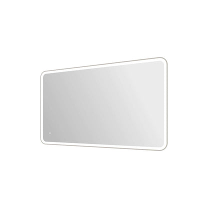 60 Round LED Front and Backlit Wall Mirror in Silver
