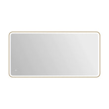 72 Round LED Front and Backlit Wall Mirror in Satin Gold