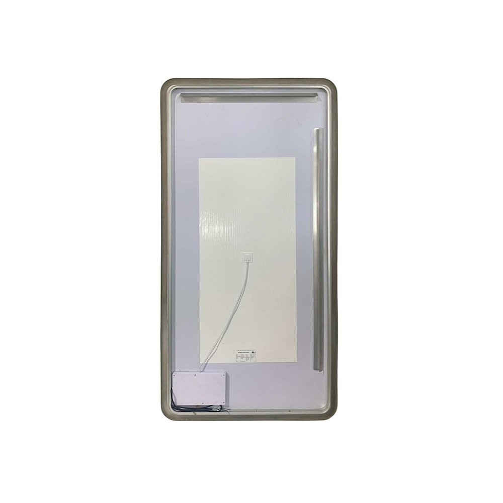 72 Round LED Front and Backlit Wall Mirror in Satin Gold