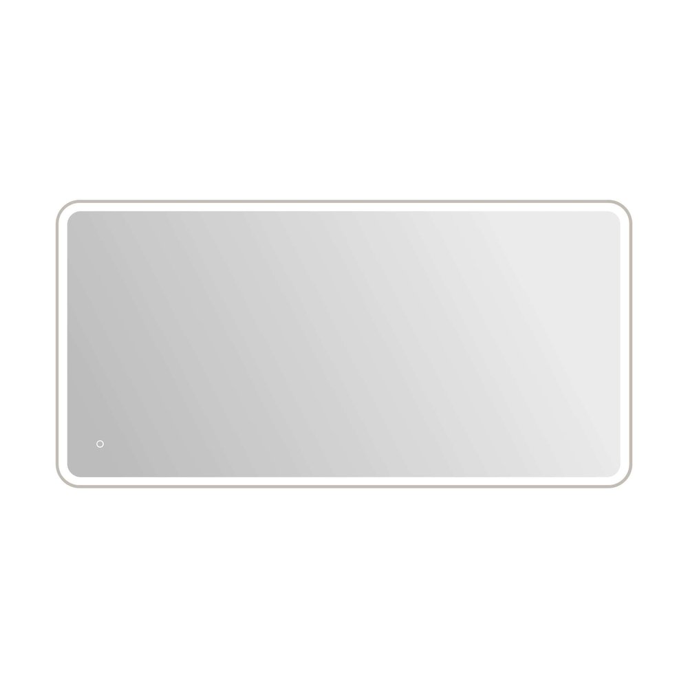 72 Round LED Front and Backlit Wall Mirror in Silver