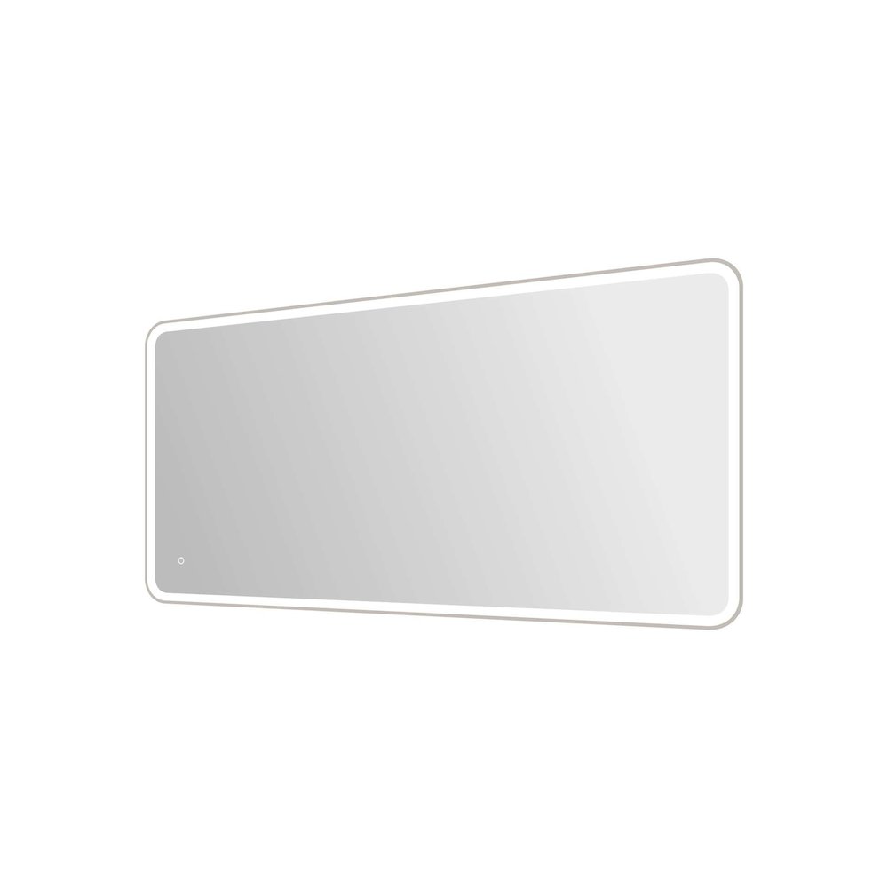 72 Round LED Front and Backlit Wall Mirror in Silver