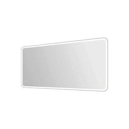 72 Round LED Front and Backlit Wall Mirror in Silver