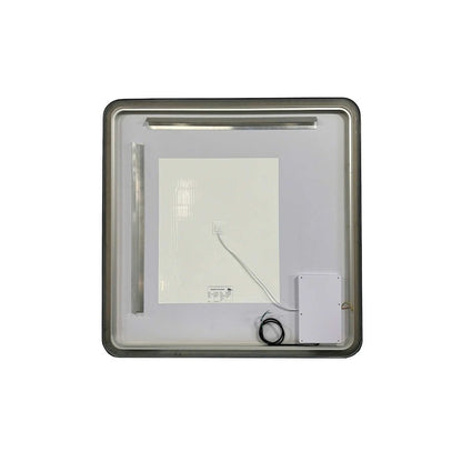 42 Round LED Front and Backlit Wall Mirror in Black