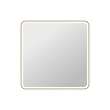 42 Round LED Front and Backlit Wall Mirror in Satin Gold