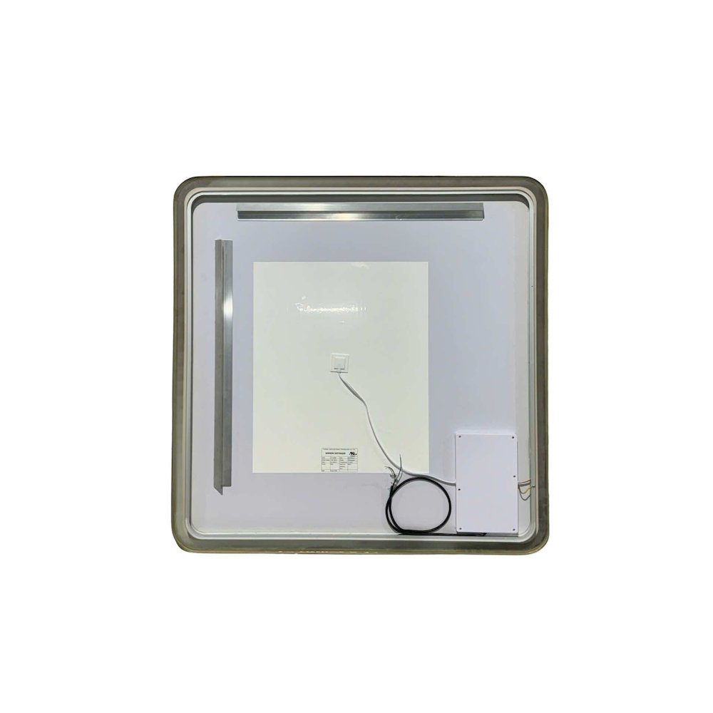 42 Round LED Front and Backlit Wall Mirror in Satin Gold