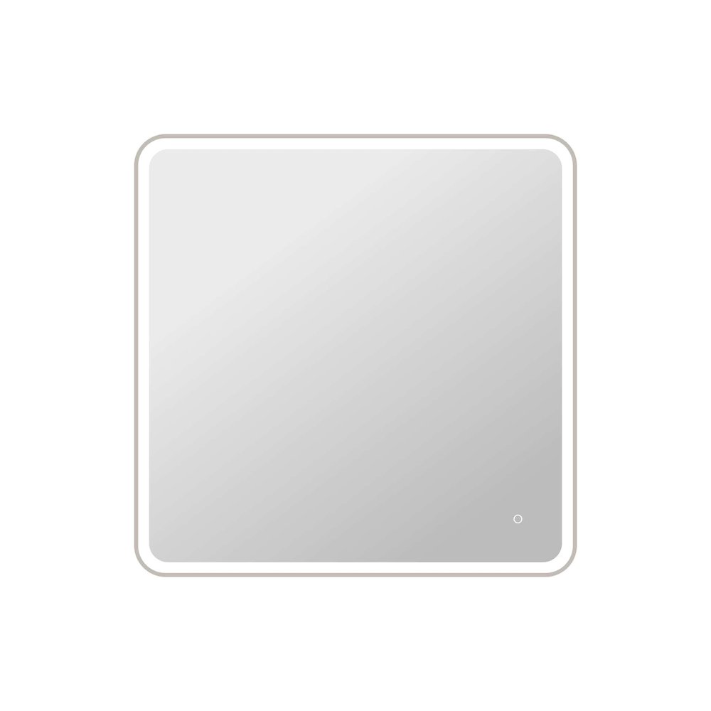 42 Round LED Front and Backlit Wall Mirror in Silver