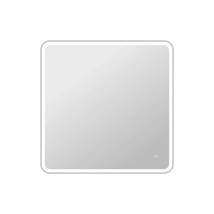42 Round LED Front and Backlit Wall Mirror in Silver