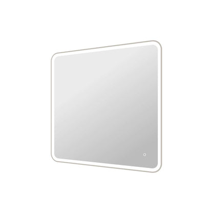 42 Round LED Front and Backlit Wall Mirror in Silver