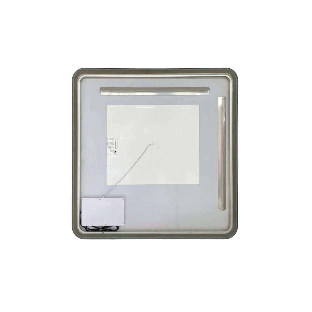 42 Round LED Front and Backlit Wall Mirror in Silver