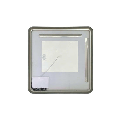 42 Round LED Front and Backlit Wall Mirror in Silver