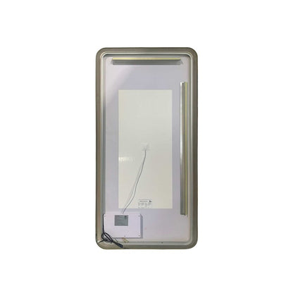 60 Round LED Front and Backlit Wall Mirror in Satin Gold