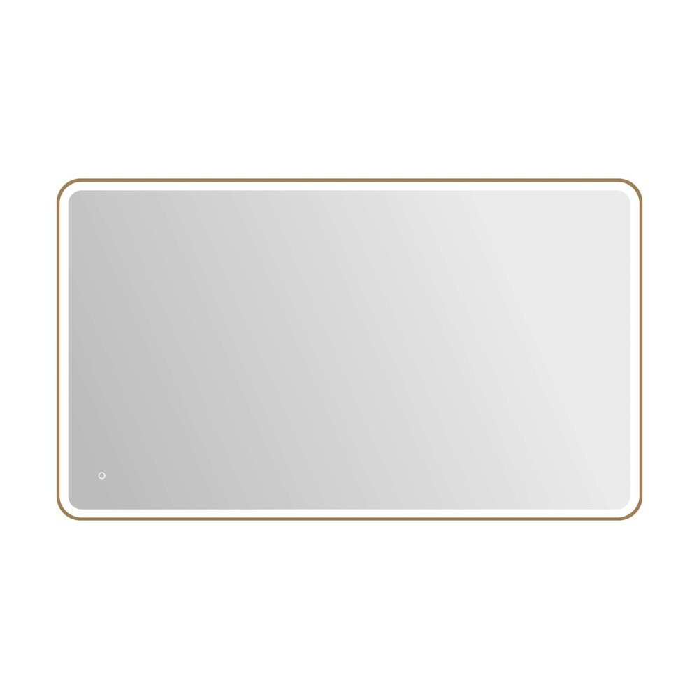 72 Round LED Front and Backlit Wall Mirror in Satin Gold