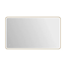 72 Round LED Front and Backlit Wall Mirror in Satin Gold