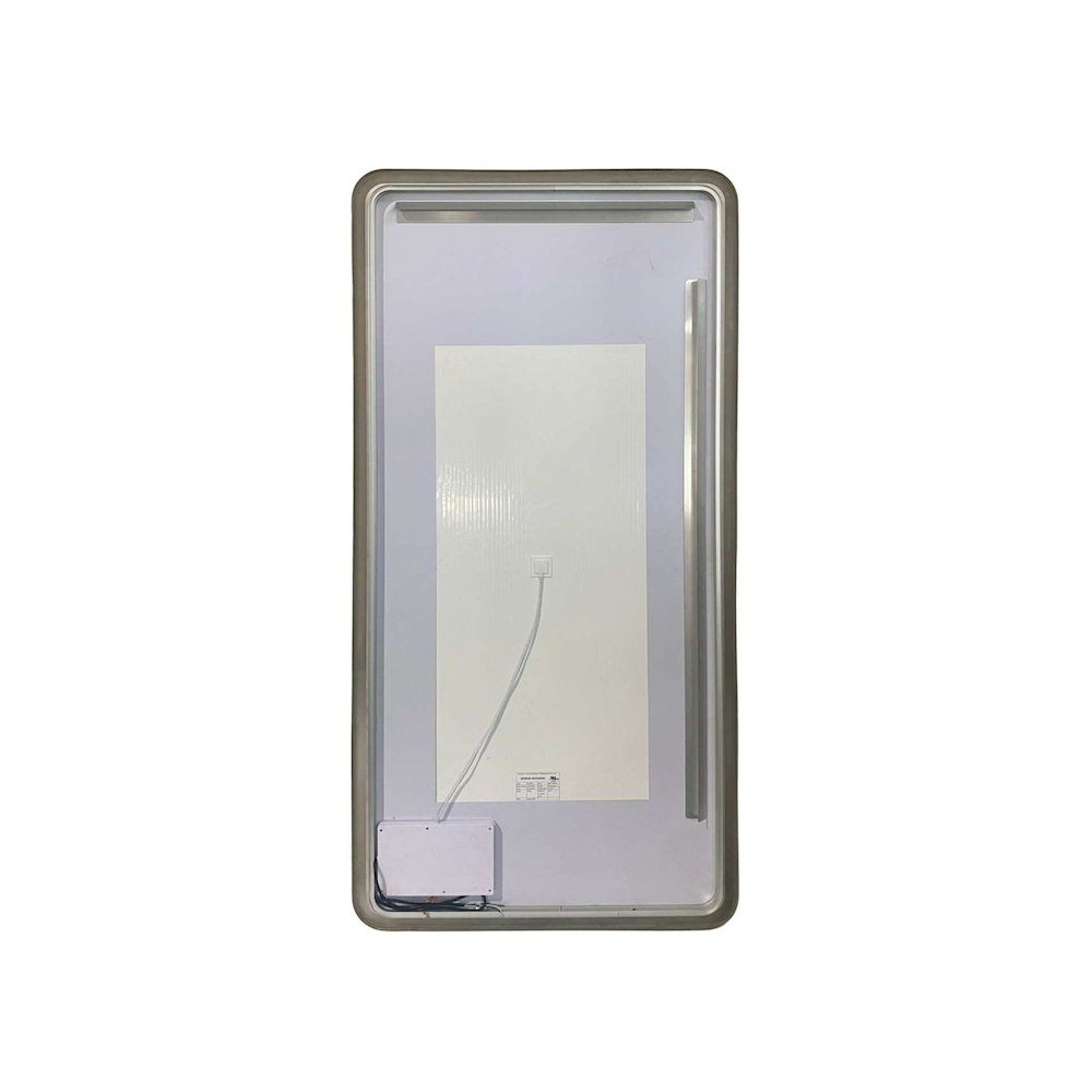 72 Round LED Front and Backlit Wall Mirror in Satin Gold
