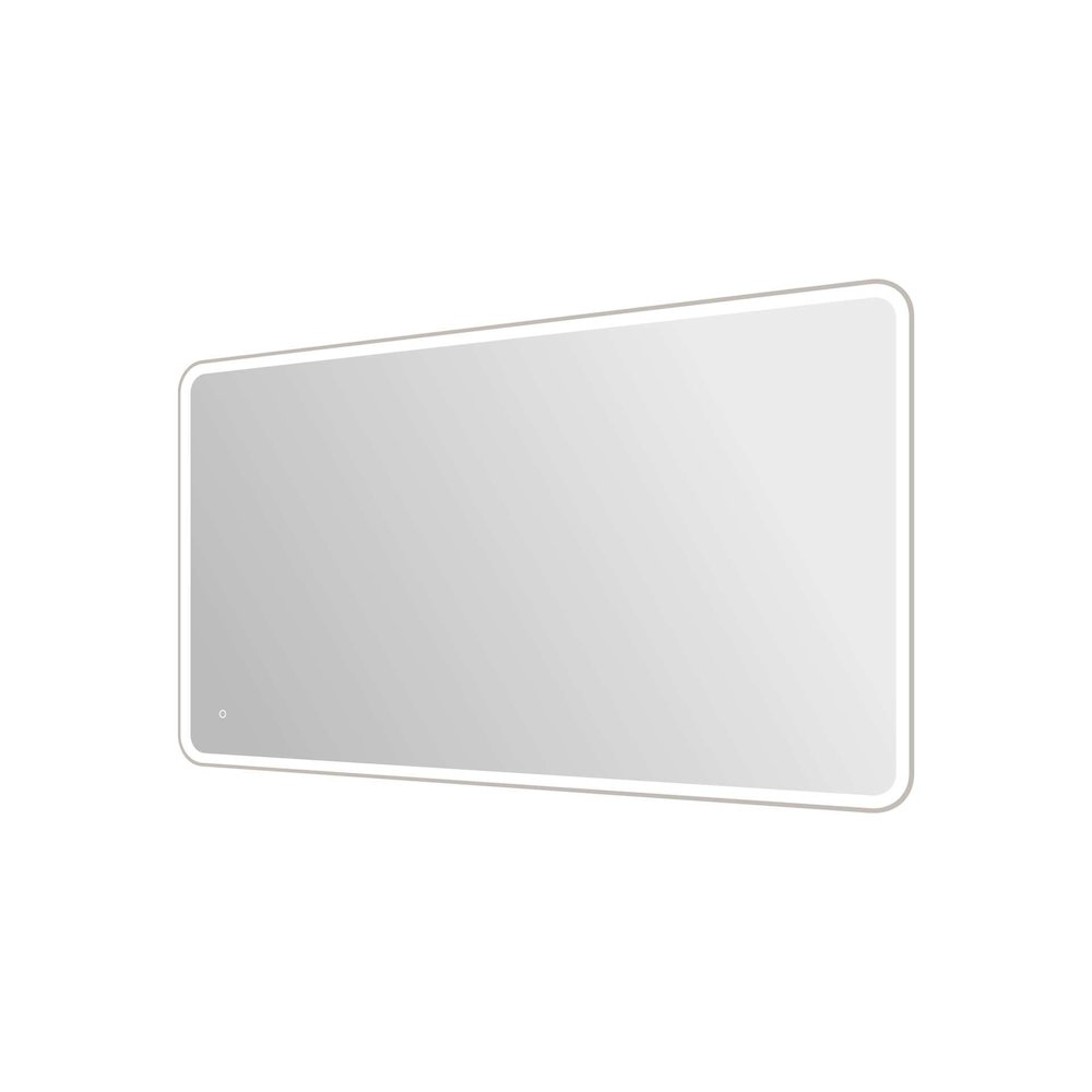 72 Round LED Front and Backlit Wall Mirror in Silver