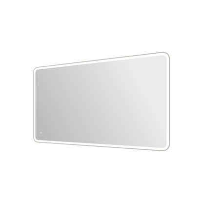 72 Round LED Front and Backlit Wall Mirror in Silver
