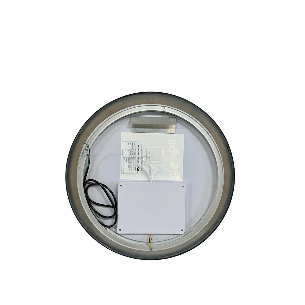 21 Round LED Front and Backlit Wall Mirror in Black