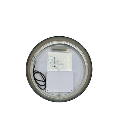 21 Round LED Front and Backlit Wall Mirror in Black