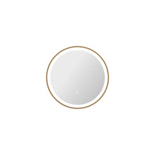 21 Round LED Front and Backlit Wall Mirror in Satin Gold