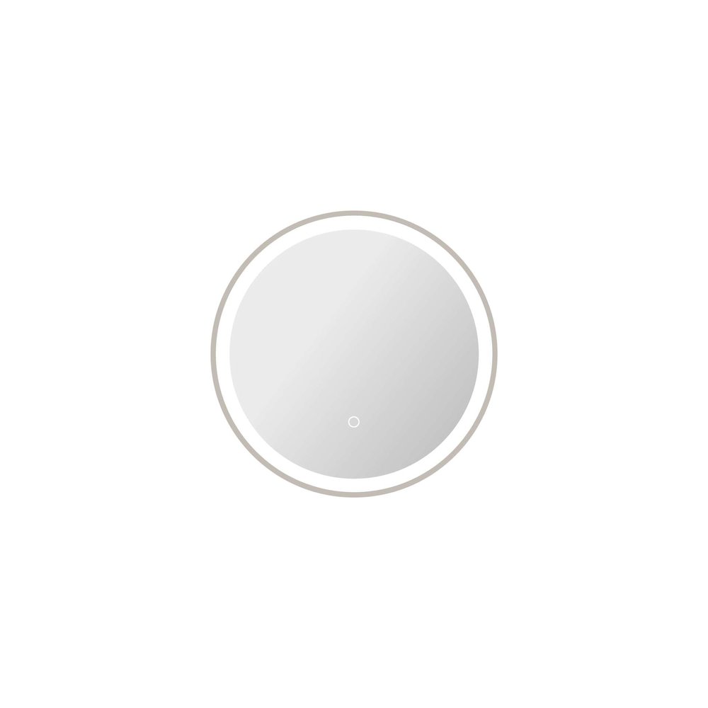 21 Round LED Front and Backlit Wall Mirror in Silver