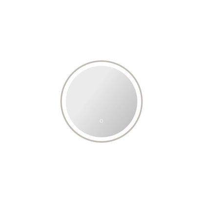 21 Round LED Front and Backlit Wall Mirror in Silver
