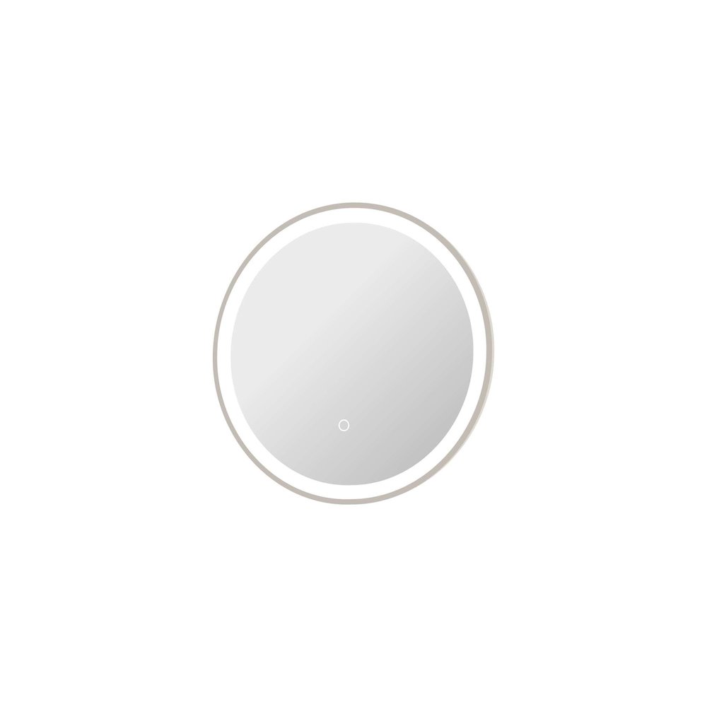 21 Round LED Front and Backlit Wall Mirror in Silver