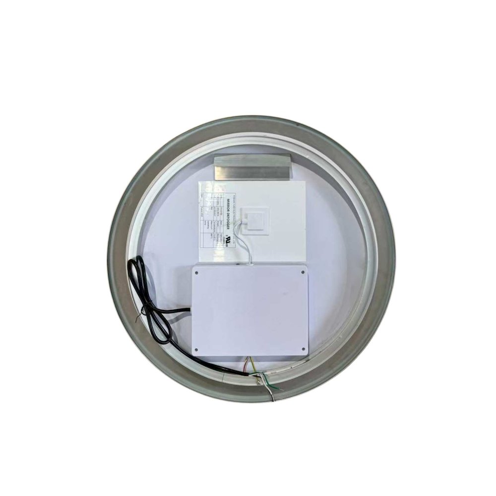 21 Round LED Front and Backlit Wall Mirror in Silver
