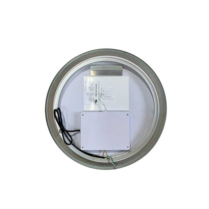 21 Round LED Front and Backlit Wall Mirror in Silver