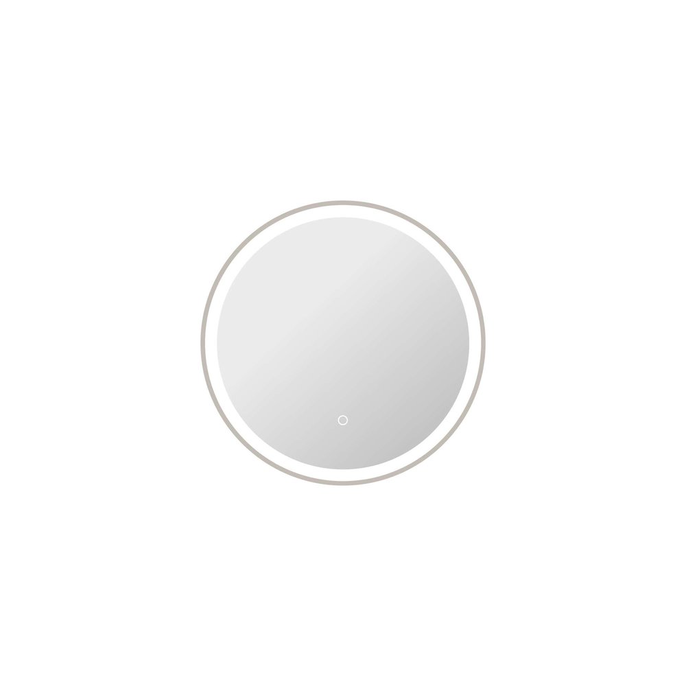 24 Round LED Front and Backlit Wall Mirror in Silver