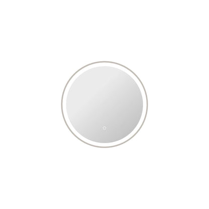 24 Round LED Front and Backlit Wall Mirror in Silver