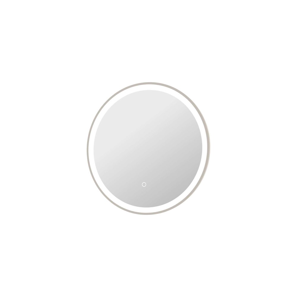 24 Round LED Front and Backlit Wall Mirror in Silver