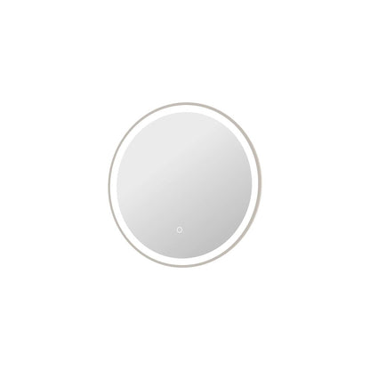 24 Round LED Front and Backlit Wall Mirror in Silver