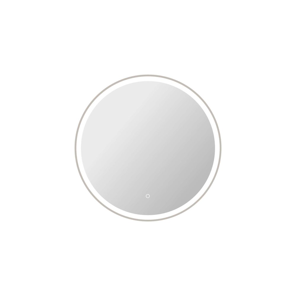 32 Round LED Front and Backlit Wall Mirror in Silver